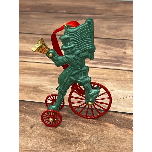 1996 HALLMARK KEEPSAKE ORNAMENT QK1084 UNCLE SAM ON TRICYCLE WITH BELL PARADE - Picture 5 of 7